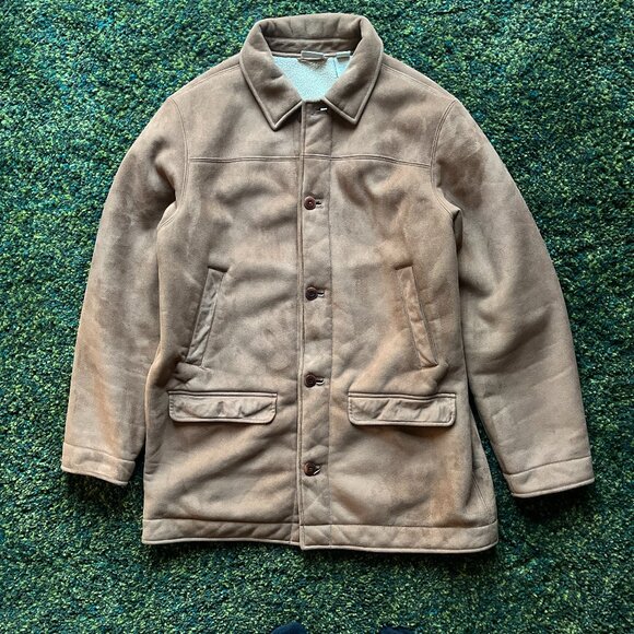 LL Bean Faux Suede Lined Jacket (XL Tall) - Picture 1 of 9